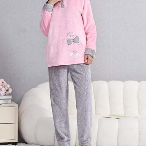 Пижама Romeo life (M-3XL) 70169 pink (зима) Romeo life 70169 pink