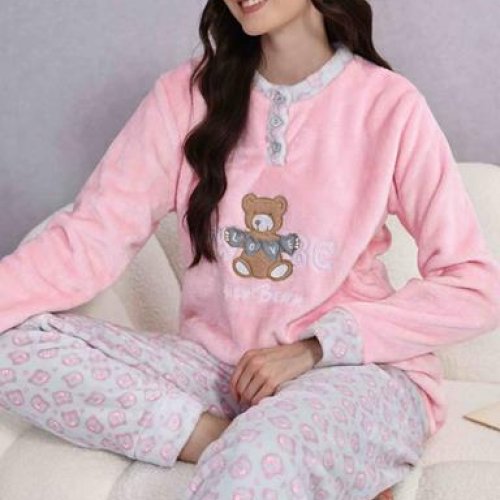 Пижама Romeo life (M-3XL) 70170 pink (зима) Romeo life 70170 pink