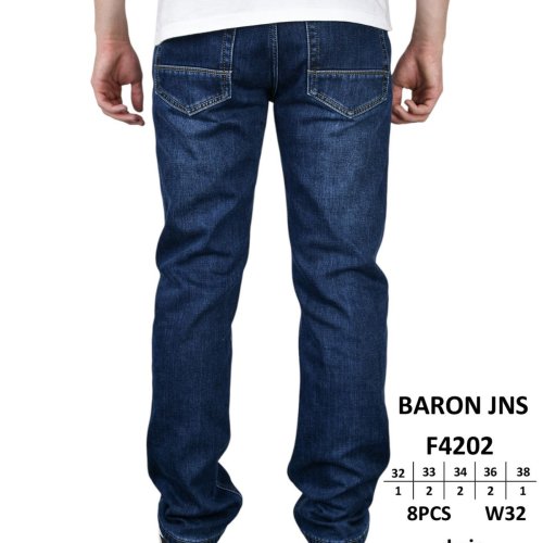 Джинсы God Baron (32-38) F4202 blue (зима) God Baron F4202 blue