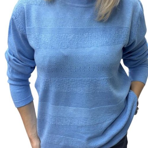 Свитер Elena&Vika (46-54) 25221-1 l.blue (деми) Elena&Vika 25221-1 l.blue