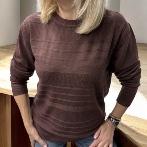 Свитер Elena&Vika (46-54) 25222 brown (деми) Elena&Vika 25222 brown