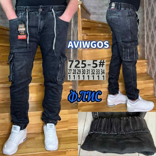 Джинсы God Baron (27-34) 725-5 black (зима) God Baron 725-5 black