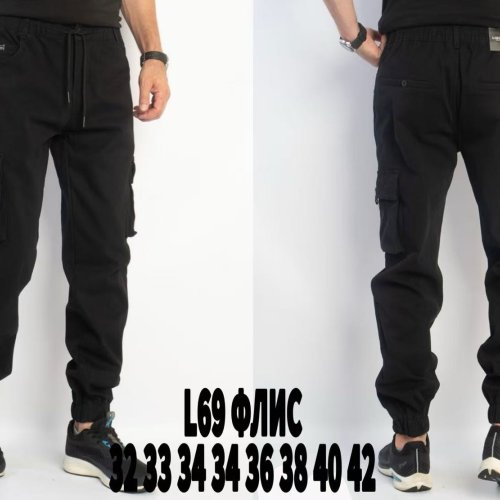 Джинсы God Baron (32-42) L69 black (зима) God Baron L69 black