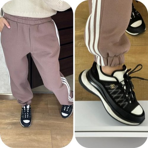 Штаны спорт Valentina (42-56) 303 brown (зима) Valentina 303 brown