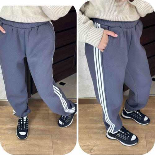 Штаны спорт Valentina (42-56) 303 grey (зима) Valentina 303 grey