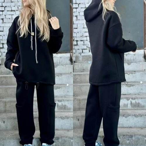 Костюм спорт Karolina (32-42) KR319 black (зима) Karolina KR319 black