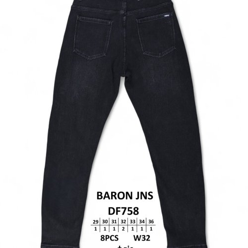 Джинсы God Baron (29-36) DF758 black (зима) God Baron DF758 black