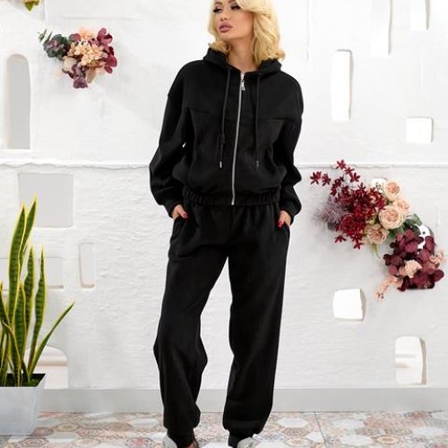 Костюм спорт Deliv (S-L) 811 black (зима) Deliv 811 black