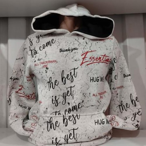 Худи Panda (S-2XL) 1403 white (зима) Panda 1403 white