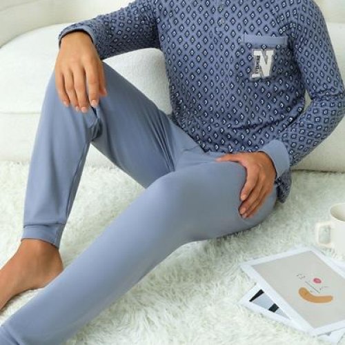 Пижама Fili Wear (M-3XL) 70182 l.blue (зима) Fili Wear 70182 l.blue