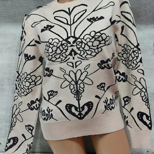 Свитер Julia (48-52) JL22 beige-white (деми) Julia JL22 beige-white