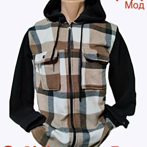 Рубашка Надийка (S-2XL) ND174-741 brown (зима) Надийка ND174-741 brown