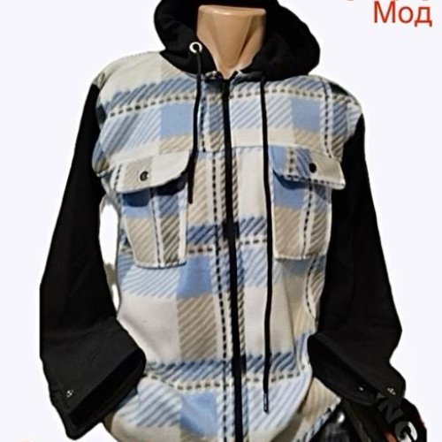 Рубашка Надийка (S-2XL) ND176-741 l.blue (зима) Надийка ND176-741 l.blue