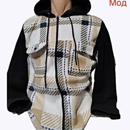 Рубашка Надийка (S-2XL) ND177-741 beige (зима) Надийка ND177-741 beige