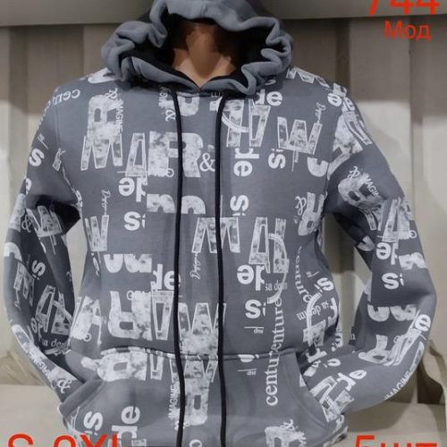 Худи Надийка (S-2XL) ND188-744 grey (зима) Надийка ND188-744 grey