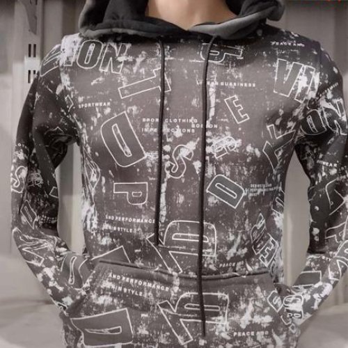 Худи Надийка (S-2XL) ND191-744 grey (зима) Надийка ND191-744 grey