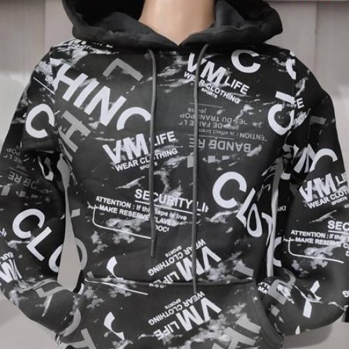 Худи Надийка (S-2XL) ND194-744 black (зима) Надийка ND194-744 black