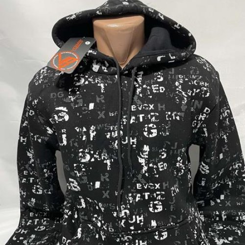 Худи Sabihina (S-2XL) SB1342 black (зима) Sabihina SB1342 black