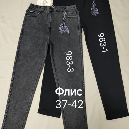 Джинсы Immei (37-42) 983-1 black (зима) Immei 983-1 black