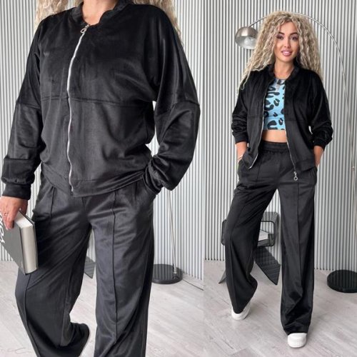 Костюм спорт Modnulya (42-52) 3067 black (деми) Modnulya 3067 black