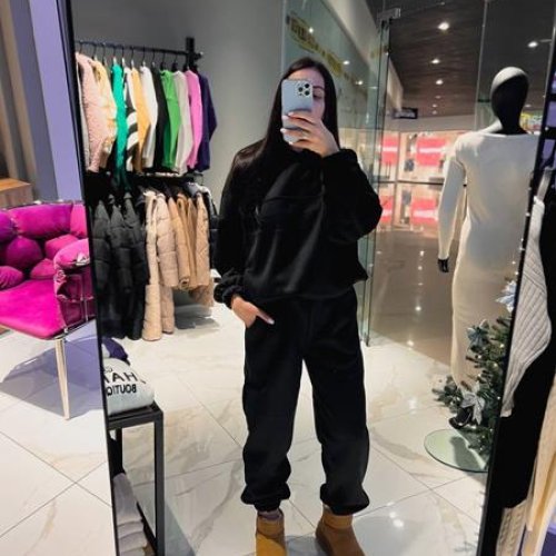 Костюм спорт Modnulya (42-52) 503 black (зима) Modnulya 503 black