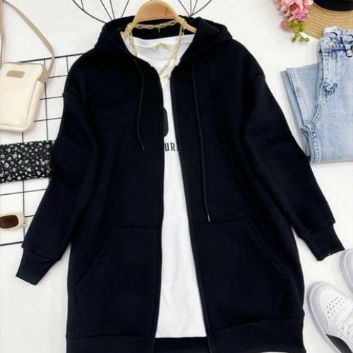 Кофта спорт Modnulya (42-48) 7050 black (зима) Modnulya 7050 black