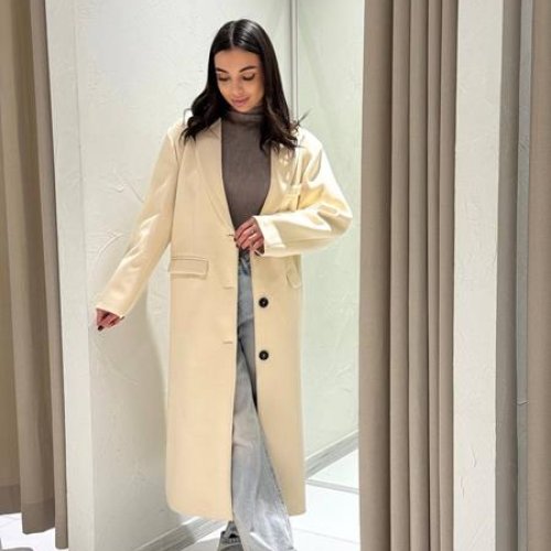 Пальто i8denim Women (S-L) TB117 beige (деми) i8denim Women TB117 beige