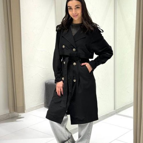 Пальто i8denim Women (S-L) TB123 black (деми) i8denim Women TB123 black