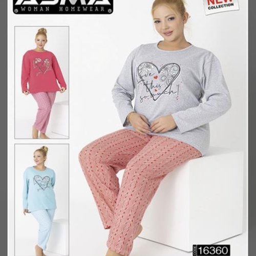 Пижама HomeWear (L-4XL) 16360 grey (зима) HomeWear 16360 grey
