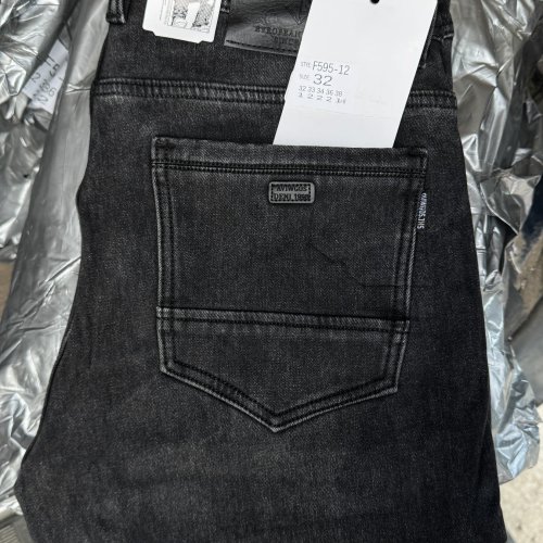 Джинсы God Baron (32-38) F595-12 black (зима) God Baron F595-12 black