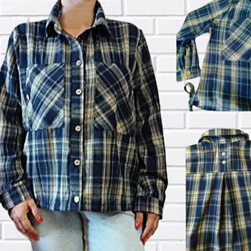 Рубашка H&S (M-L) 536 navy (деми) H&S 536 navy