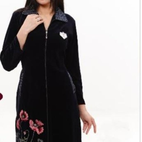 Халат Romeo life (60-66) 4840-1 black (деми) Romeo life 4840-1 black