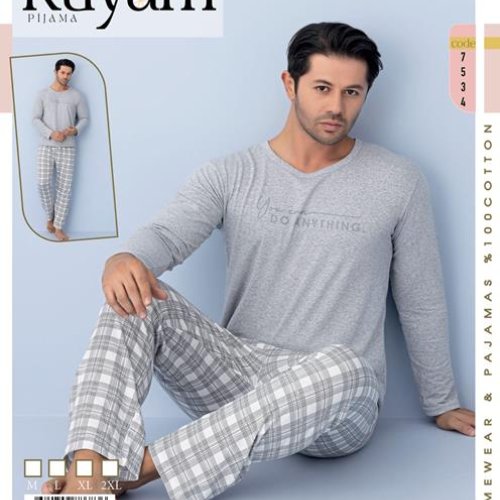 Пижама Vehuiah (M-2XL) 7534 grey (деми) Vehuiah 7534 grey