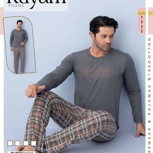 Пижама Vehuiah (M-2XL) 7535 grey (деми) Vehuiah 7535 grey