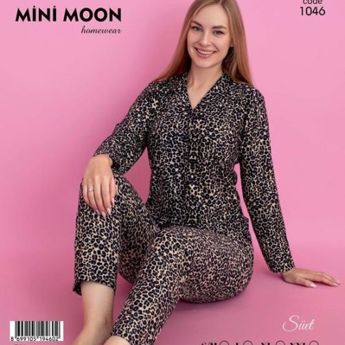 Пижама Disneyopt (S-2XL) 1046 beige (зима) Disneyopt 1046 beige