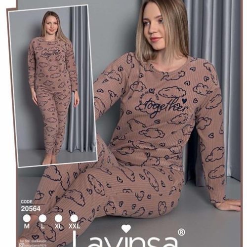 Пижама Disneyopt (M-2XL) 20564 brown (деми) Disneyopt 20564 brown