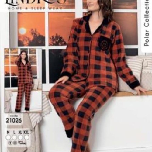 Пижама Disneyopt (M-2XL) 21026 brown (зима) Disneyopt 21026 brown