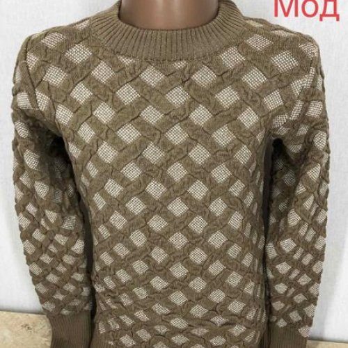 Свитер Надийка (8-12) ND267-001 khaki (зима) Надийка ND267-001 khaki