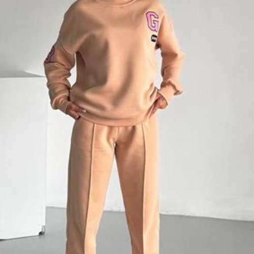 Костюм спорт Karon (S-L) 03 beige (зима) Karon 03 beige