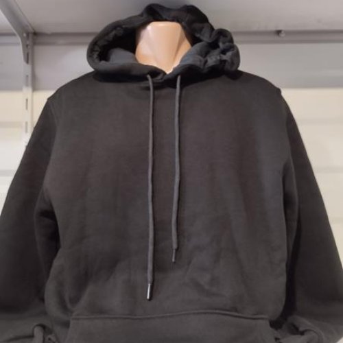 Худи Panda (M-3XL) 1425 black (зима) Panda 1425 black