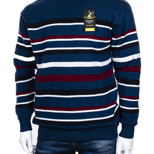 Свитер Abdo (3XL-5XL) Полоска blue батал (зима) Abdo Полоска blue батал