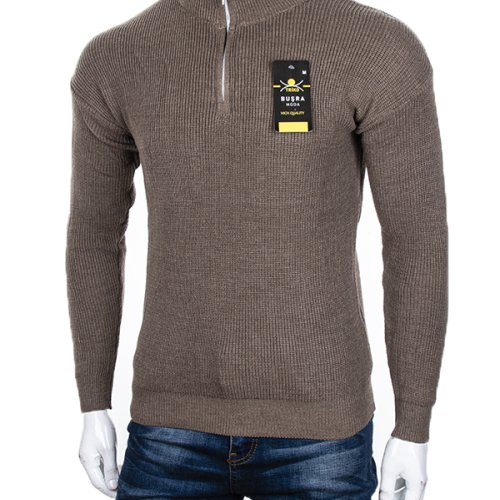 Свитер Abdo (M-2XL) Змійка d.beige (зима) Abdo Змійка d.beige