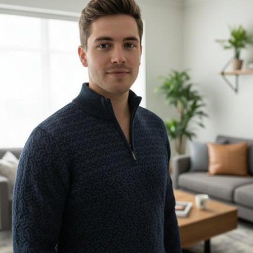 Свитер Moranny (L-2XL) MR45 navy (зима) Moranny MR45 navy