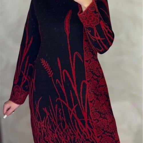 Платье LeVisha (46-50) 26286 black (зима) LeVisha 26286 black