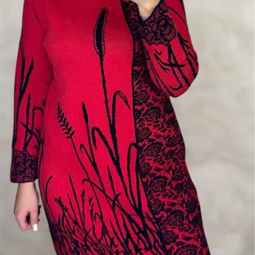 Платье LeVisha (46-50) 26286 red (зима) LeVisha 26286 red