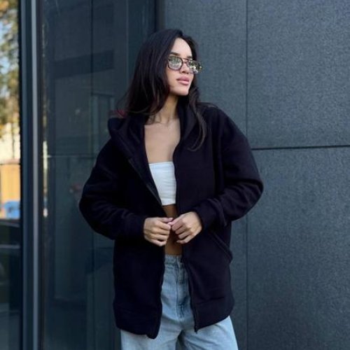 Кофта спорт Modnulya (42-48) 4243 black (зима) Modnulya 4243 black