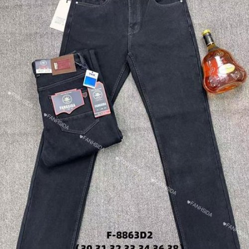 Джинсы Fangsida (30-38) 8863 black (зима) Fangsida 8863 black