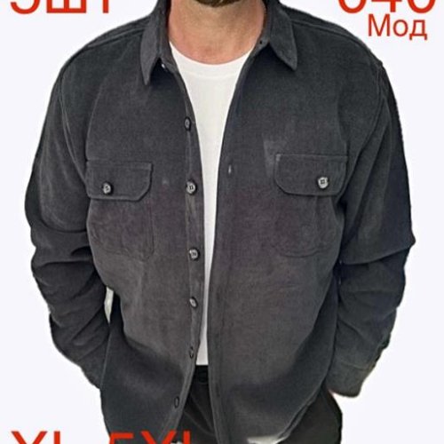 Рубашка Надийка (XL-5XL) ND403-040 d.grey (зима) Надийка ND403-040 d.grey