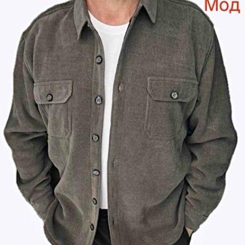 Рубашка Надийка (XL-5XL) ND408-041 grey (зима) Надийка ND408-041 grey