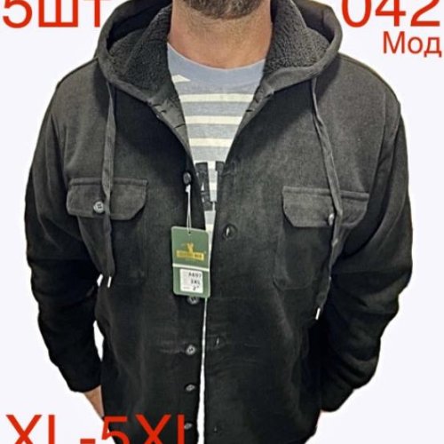 Рубашка Надийка (XL-5XL) ND418-042 black (зима) Надийка ND418-042 black